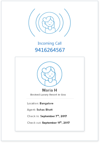Hospitality CRM - mobile call capture