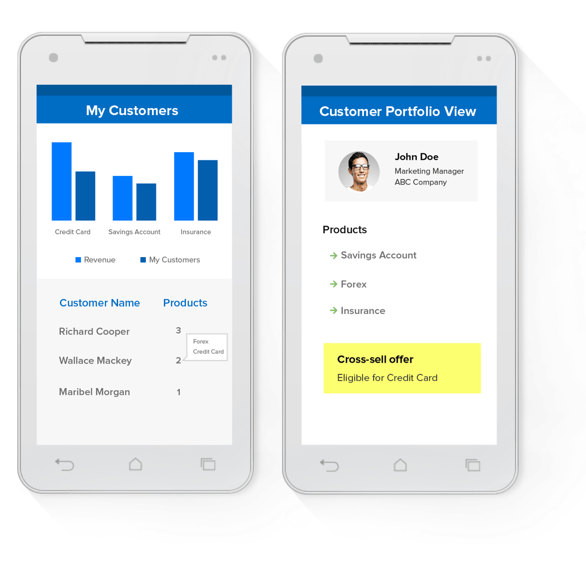 Increase field sales productivity Customer portfolio view