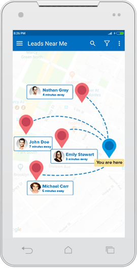Insurance Mobile CRM - Notify your agent of "leads near me"