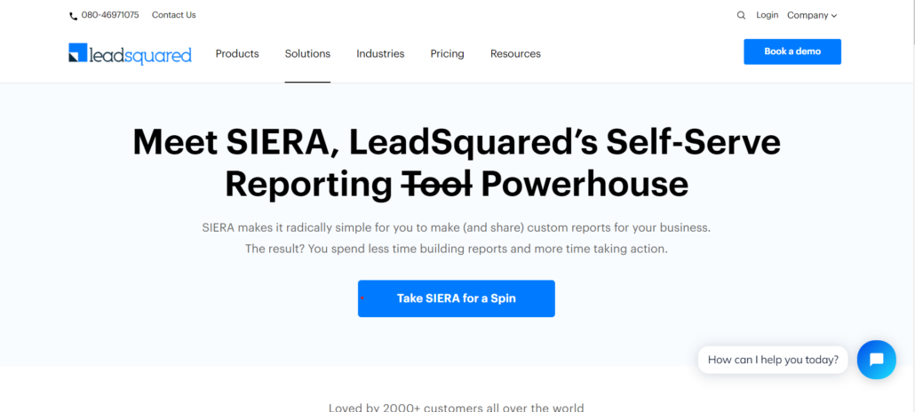 leadsquared sales reporting software