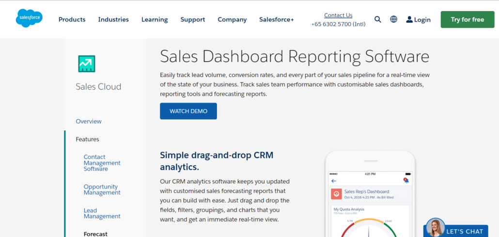 salesforce sales reporting software