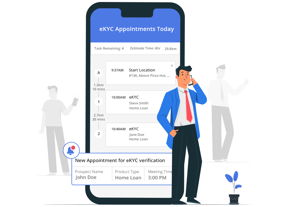 eKYC verification solution - appointment setting