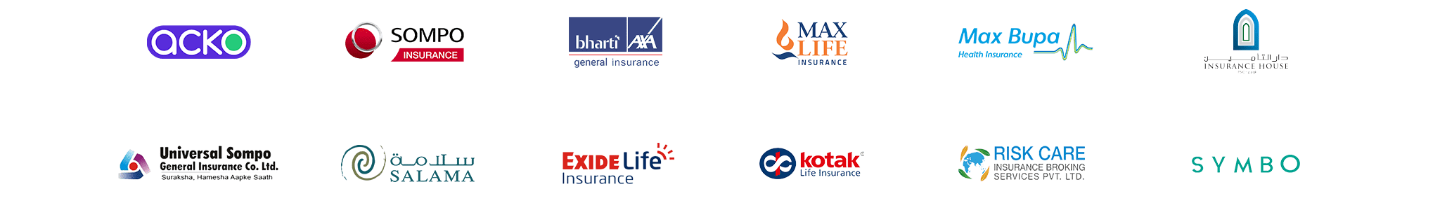 Insurance CRM - customer logos