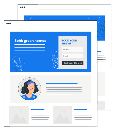 project landing pages - real estate CRM software