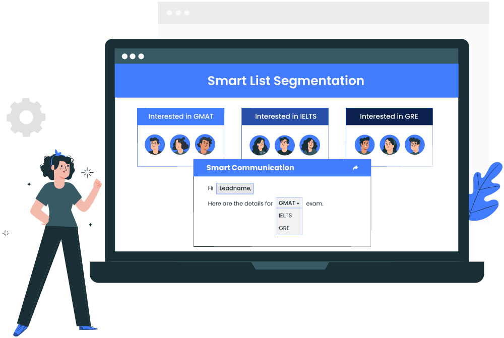 Smart list segmentation - admissions CRM for multi-center training institutes