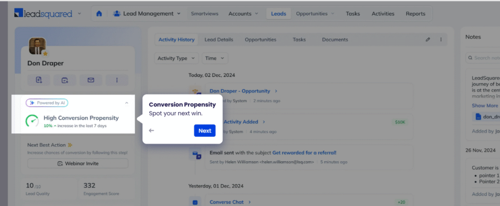 Conversion through CRM 