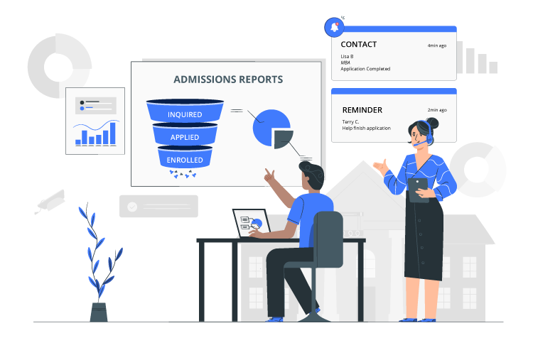 Accelerate your enrollment rates with in-depth reporting and analytics provided by the admission portal.