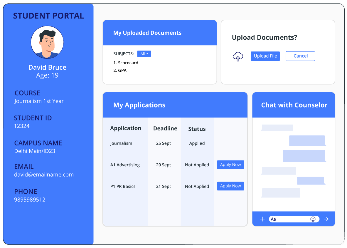 Essential Features of a College Admission Management Software 8 Provide students with a safe and secured student portal where they can manage and track their applications in real time.