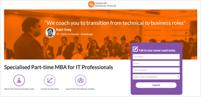 Education Landing Page -Version 6