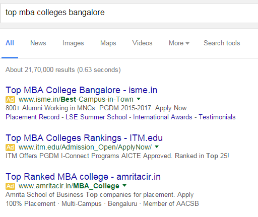 higher education lead generation - google search ads