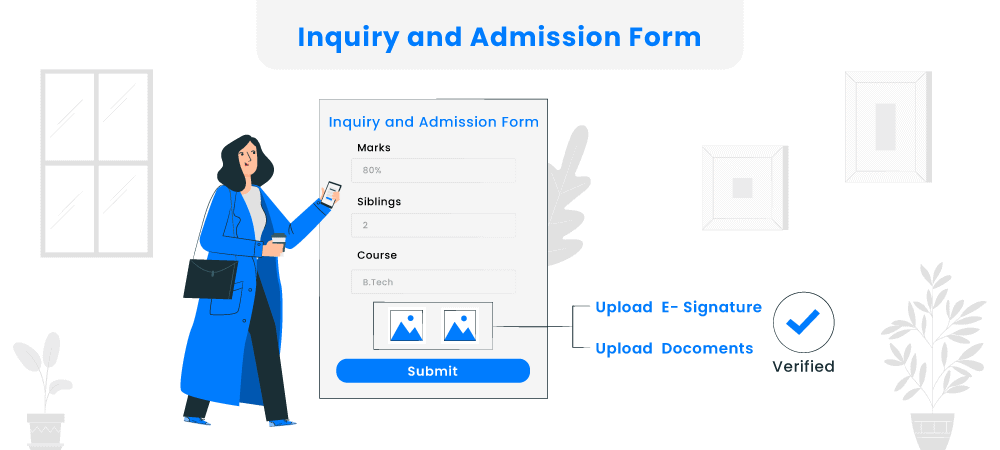 The admission portal provides one the option of generating highly converting admission forms. 