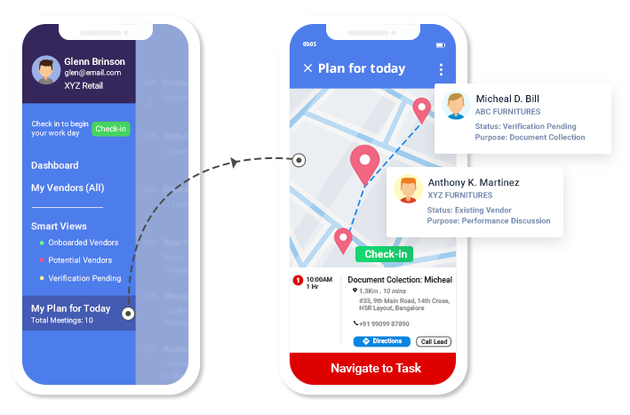 Productive vendor onboarding team - mobile CRM