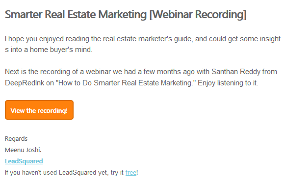 Drip Marketing- Real Estate Webinar