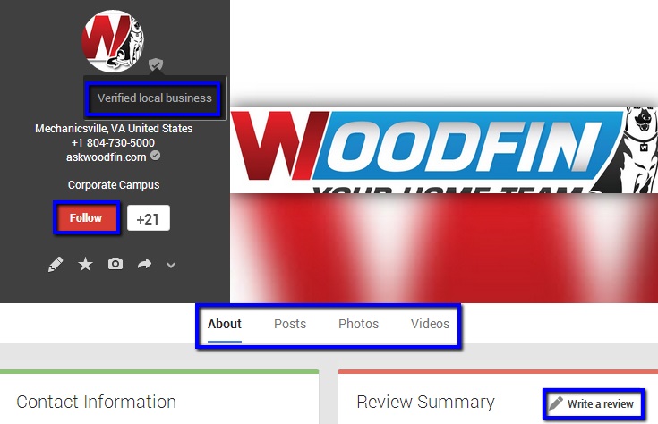 Google Plus Local Page for Verified Business