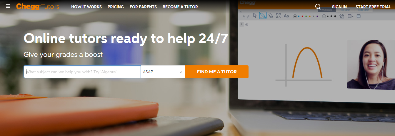 chegg educational landing page