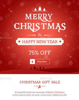 Holiday email marketing - design