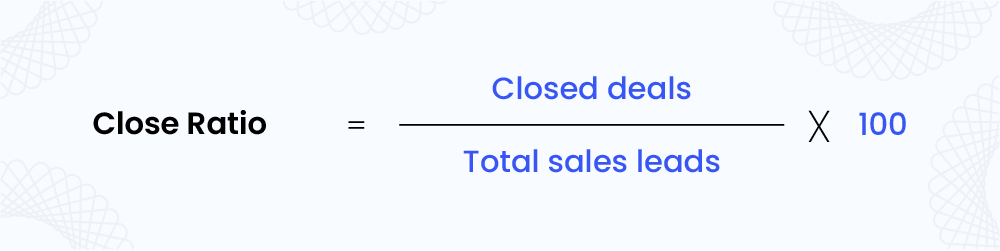 formula for close ratio