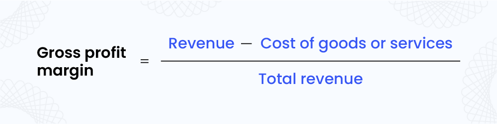 Formula -gross profit margin