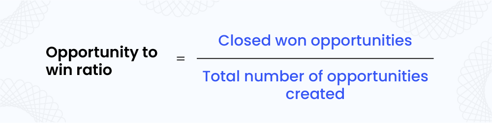 formula- opportunity to win ratio