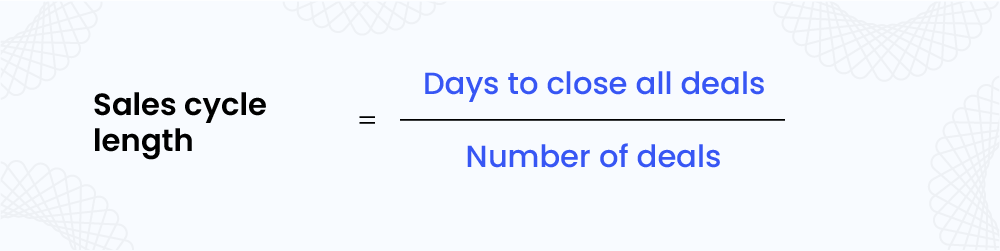 Sales cycle length formula