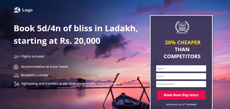 landing page optimization good headline example 1