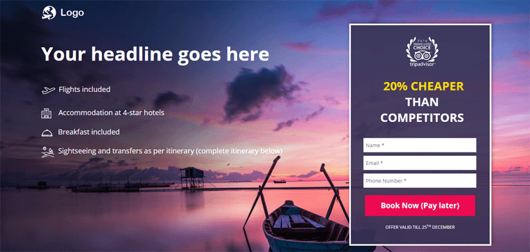 landing page optimization headline example 1