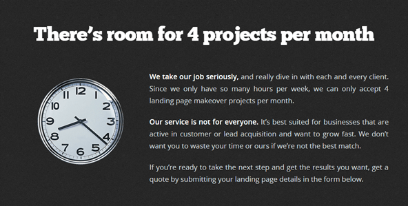 landing page optimization scarcity example two 1