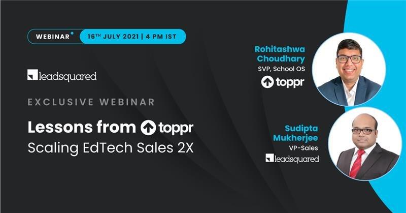 lessons from toppr webinar scaling sales