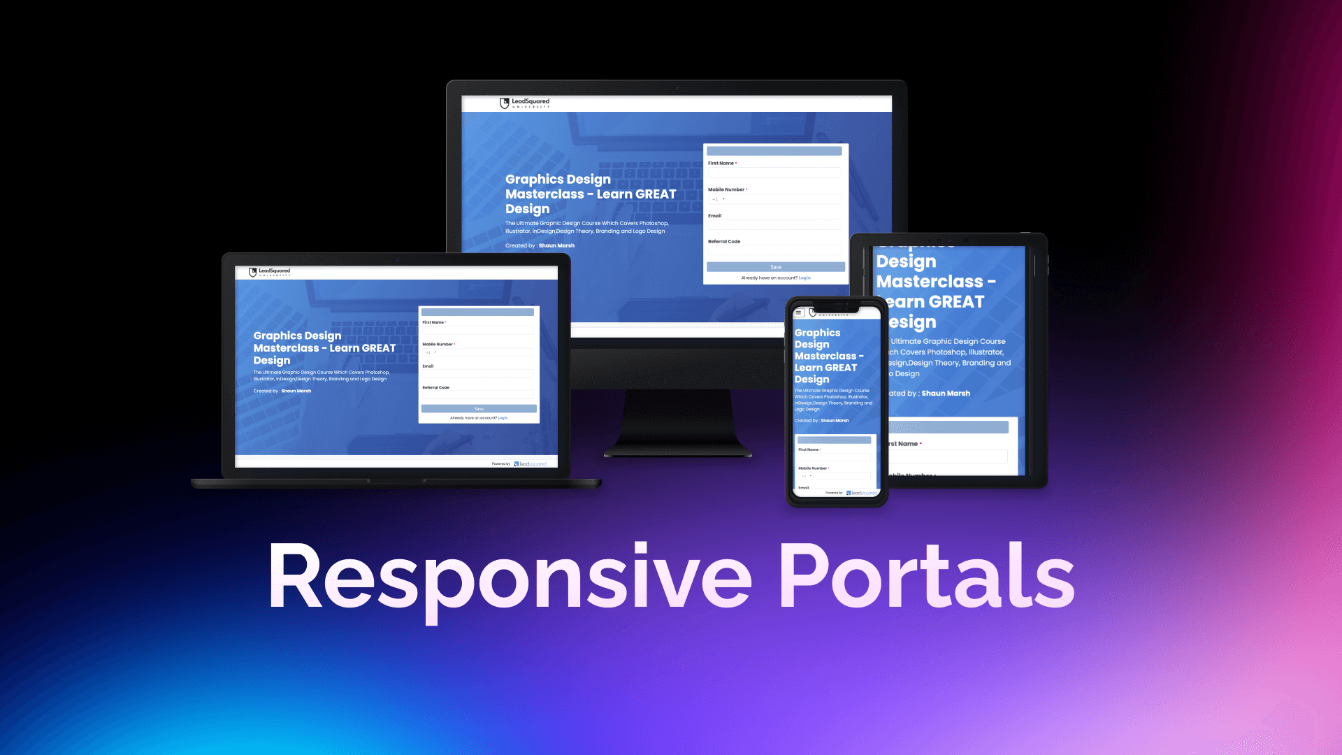 mobile responsive portal design