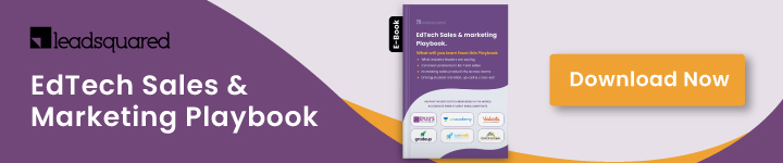 Banner for downloading EdTech sales and marketing playbook