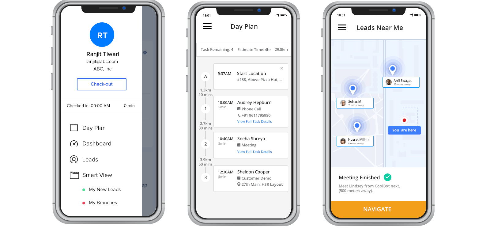 Mobile CRM - remote workforce management app