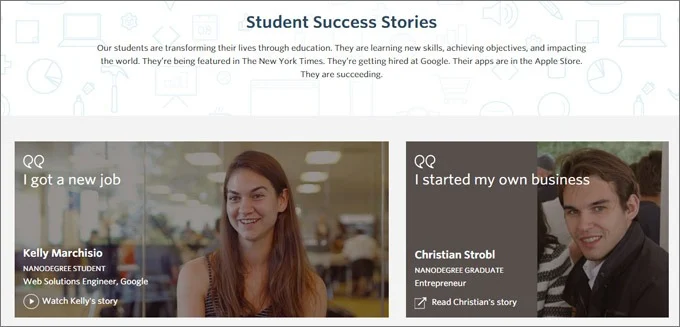 Students sharing student success stories