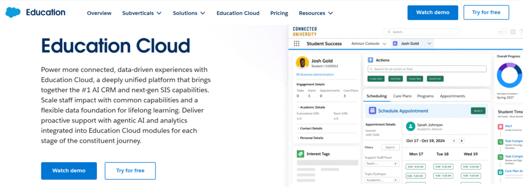 CRM for Higher Education: Features, Benefits & Top 10 Software Picks 7 Salesforce Education Cloud
