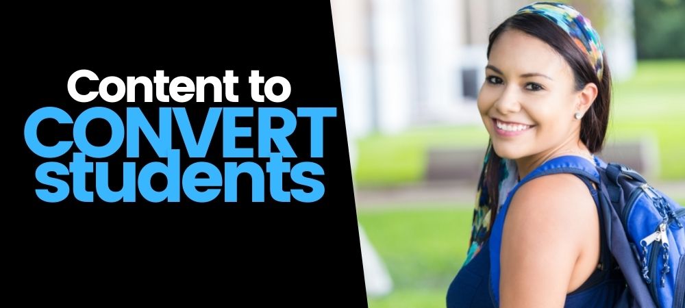 content to convert students