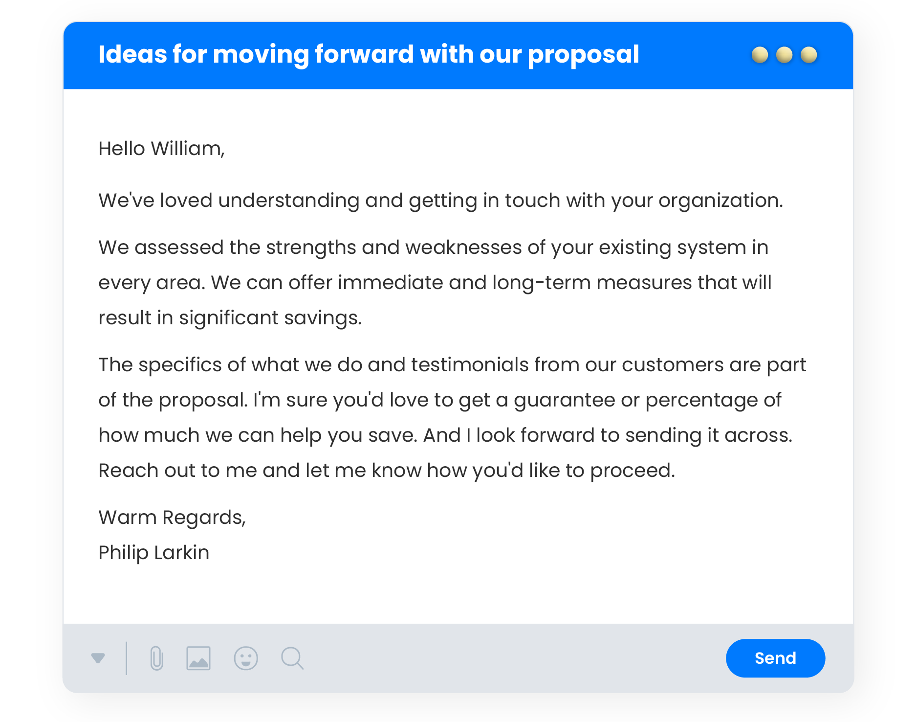 best business proposal email template