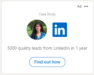 LinkedIn follower ad example - 1