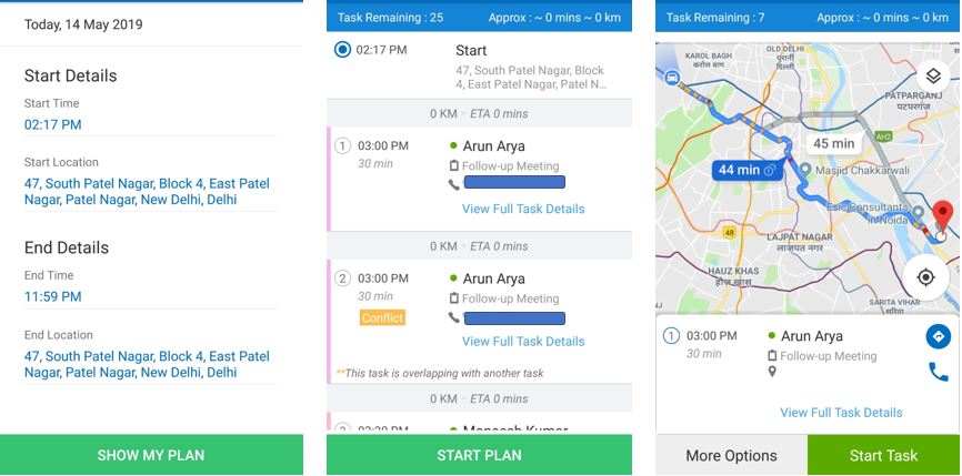 Workday Planning in a sales force automation crm 