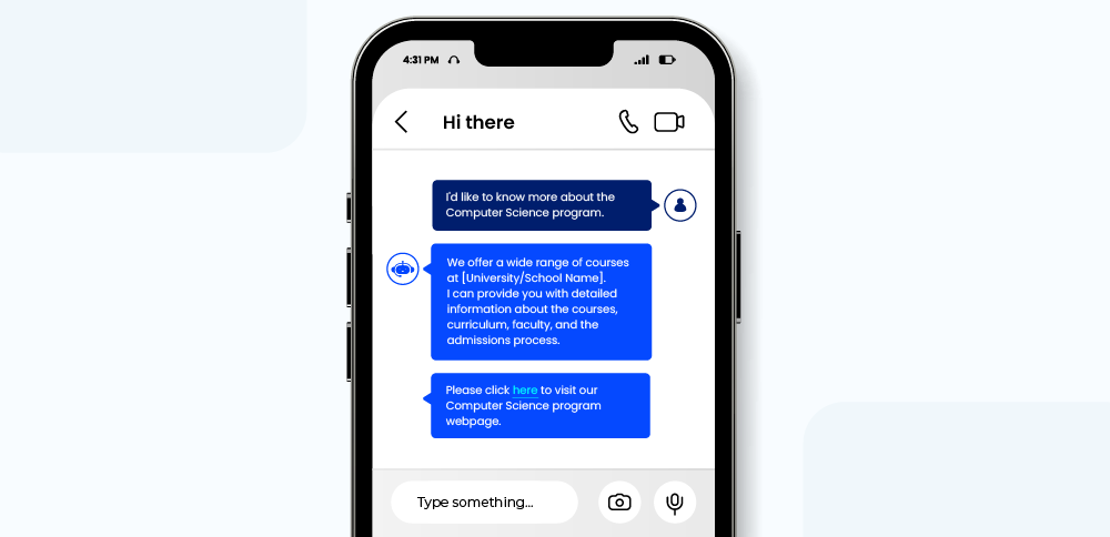 education chatbot for course details