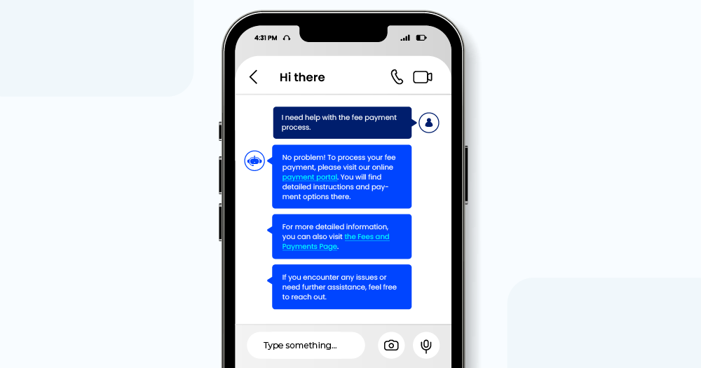 education chatbot for fee payment process