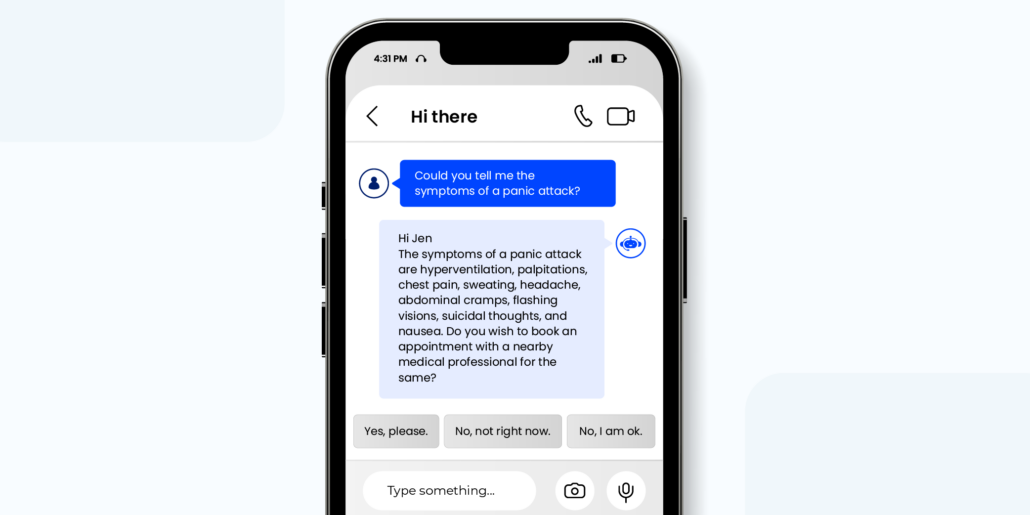 Healthcare chatbot template to share information with patients 