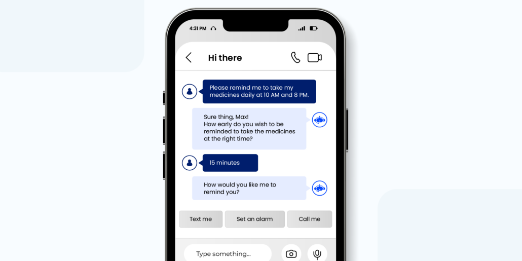 Healthcare chatbot templates to set reminders 