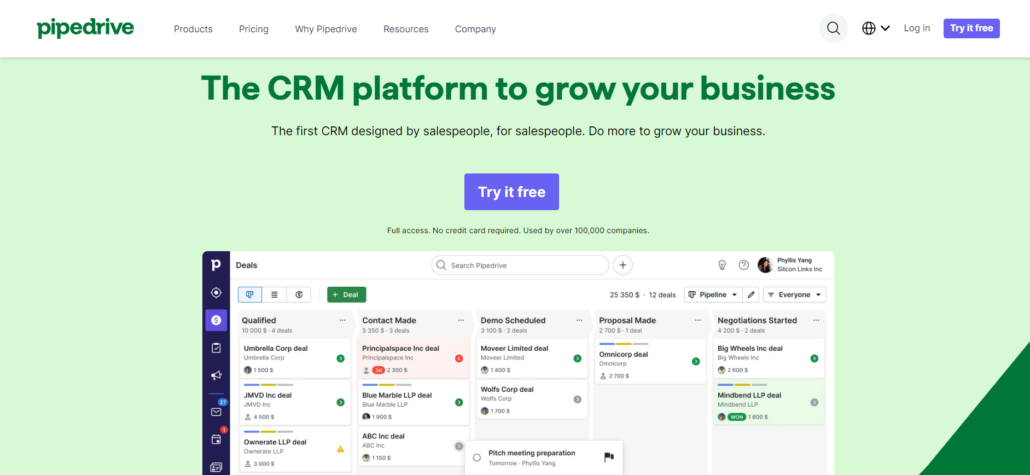 List of best CRM software in India - pipedrive crm software