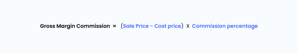 Gross margin sales commission formula 