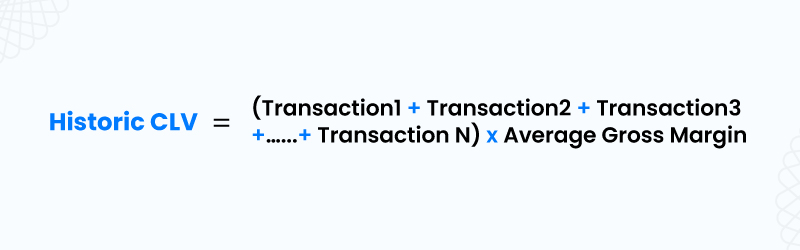 Historic customer lifetime value formula 