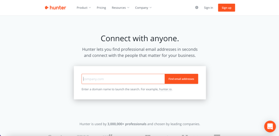 hunter Sales Lead Generation Tool