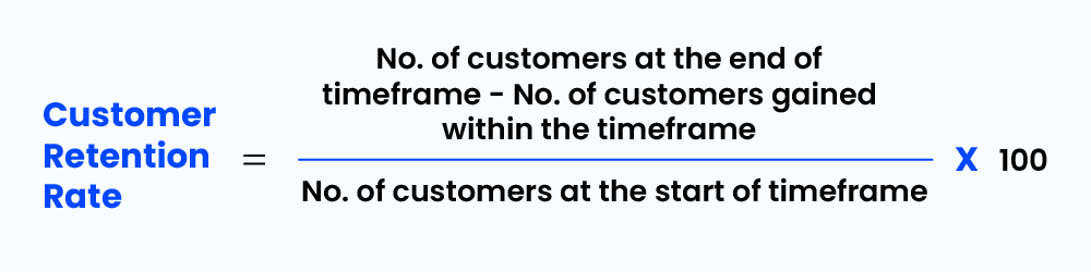 customer retention rate formula