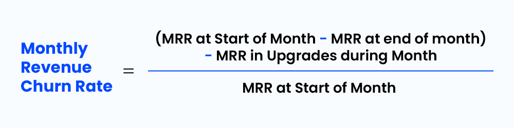 Formula for Monthly Revenue Churn Rate