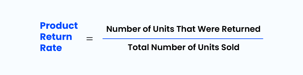 Formula for Product Return Rate