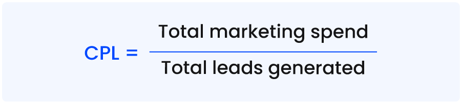 Cost per lead formula