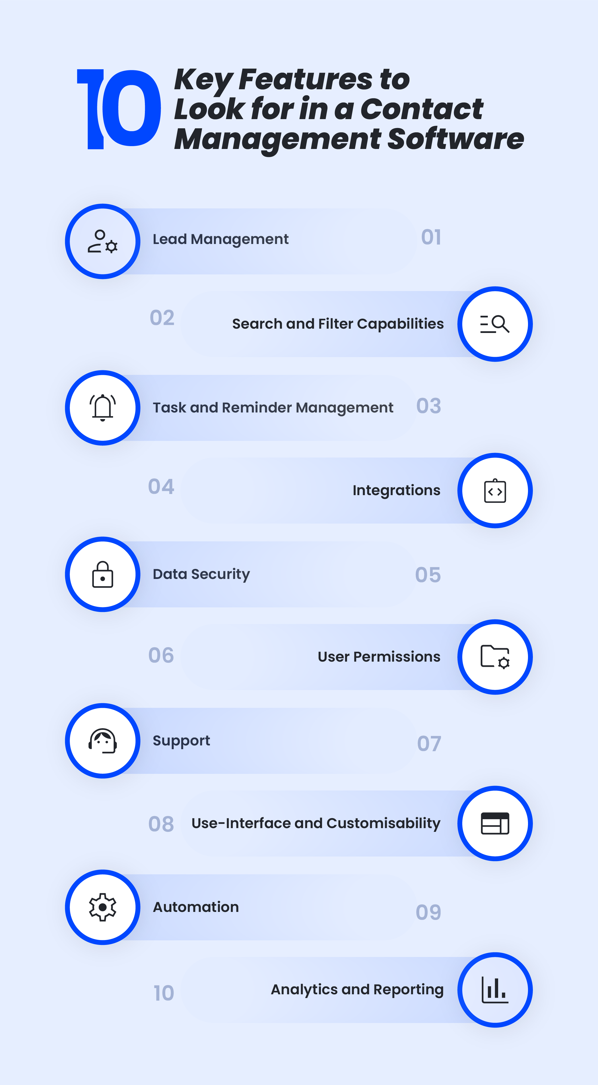 Features of a contact management software 